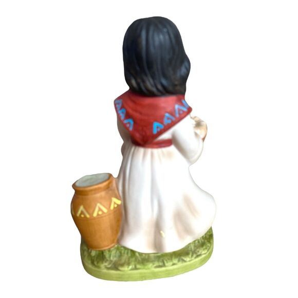 Vintage Homco Figurines #1409 Boy & Girl with Chickens Eggs Basket Farmhouse Set - Picture 6 of 10